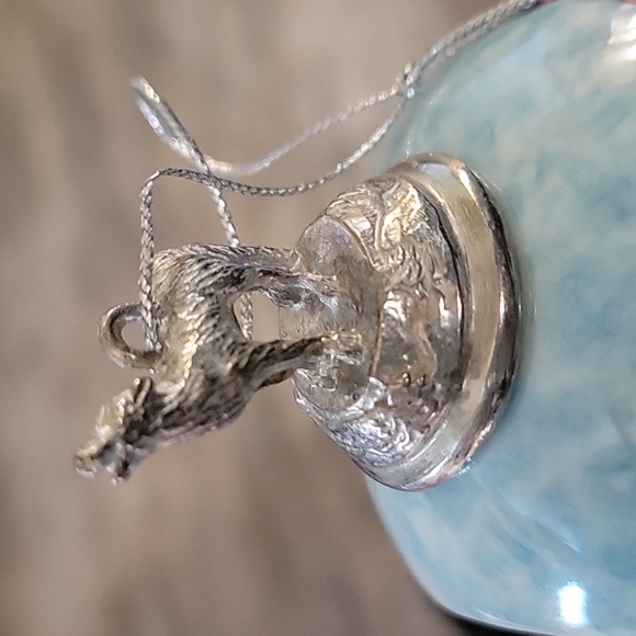 2 ~ The Bradford Editions 1997 WOLF Ornaments Black Knight Silver Scout VINTAGE - Picture 6 of 12